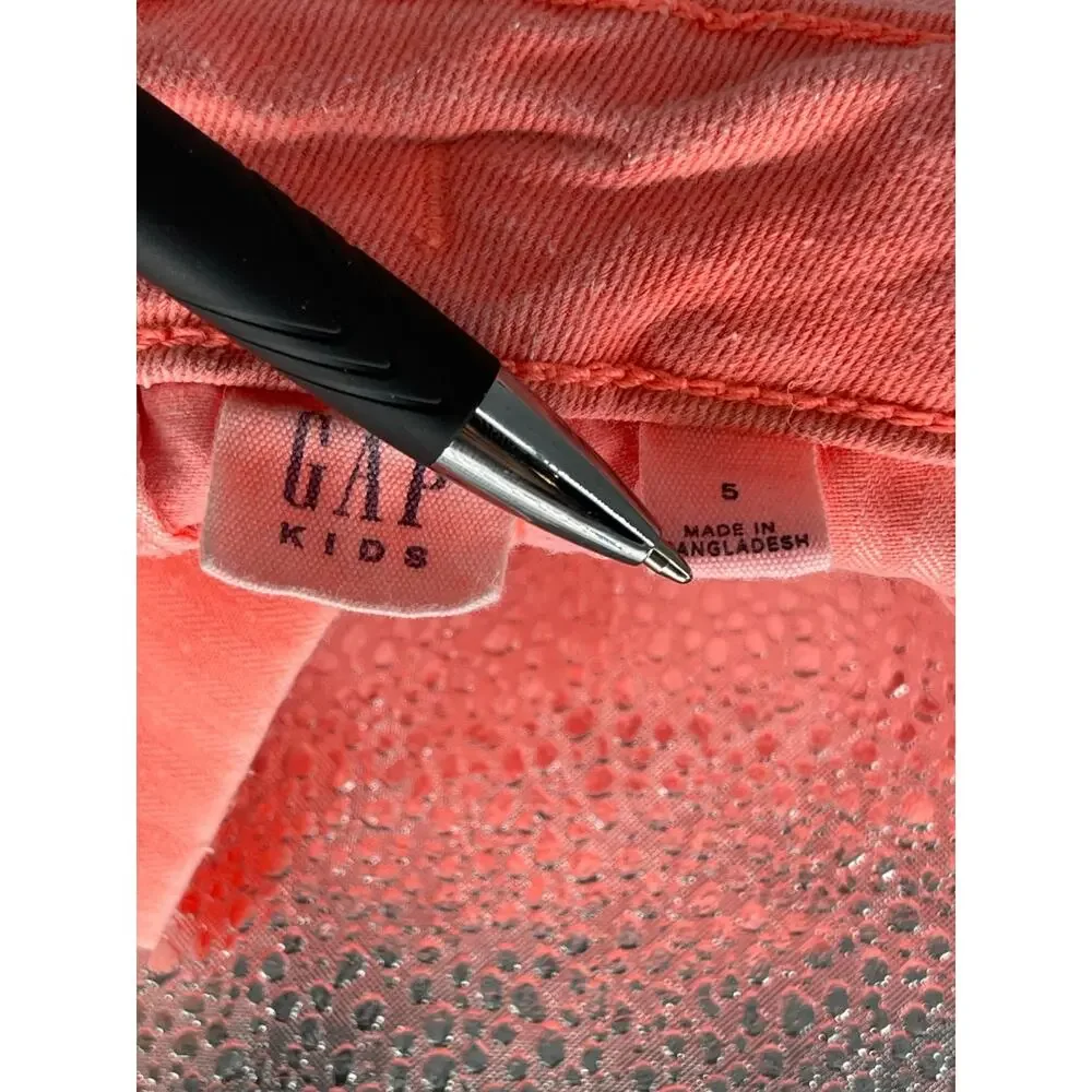 Gap Boys Neon Orange Coral Chino Shorts Youth Size 5